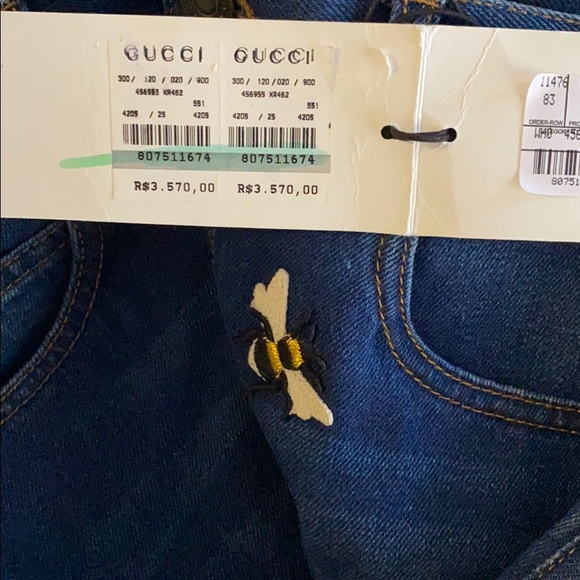 Gucci Embroidered Butterfly Jeans - Picture 5 of 7